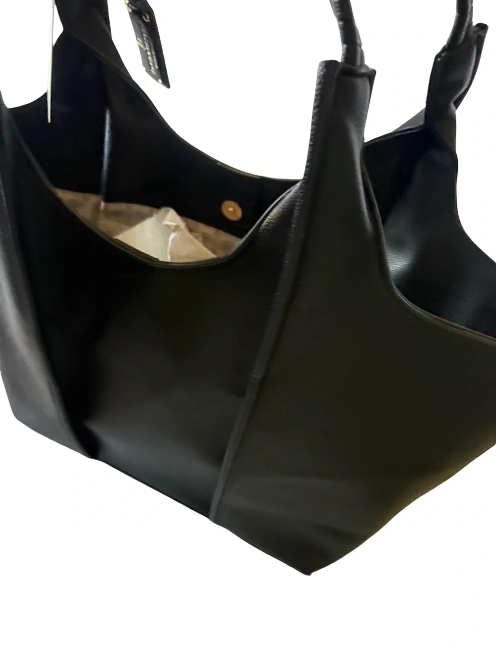 London Fog Black Tote with Gold Accents